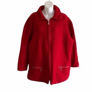 Cleo Red 100% Wool Jacket